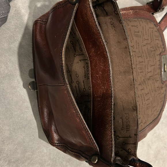 Fossil Brown Leather Crossbody Purse - Picture 8 of 8